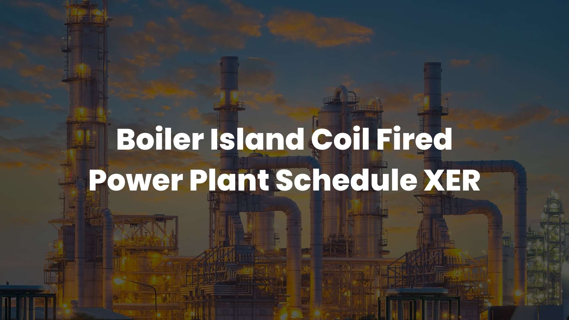 Boiler Island Coil Fired Power Plant Schedule